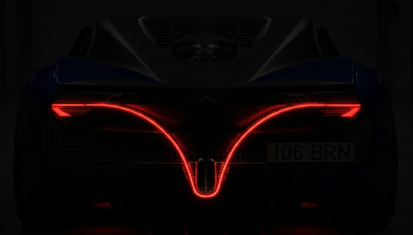 CAT Automotive V-shaped tail light in darkness